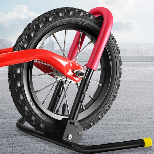 Cykelstativ Gulvstativ Parkeringsstøtte Hjul Fritstående Opbevaringsholder Red