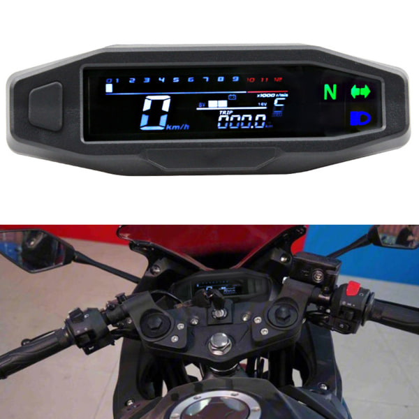 Enkel installation Motorcykeltermometer Digital hastighetsmätare för rysk KR200 motorcykel