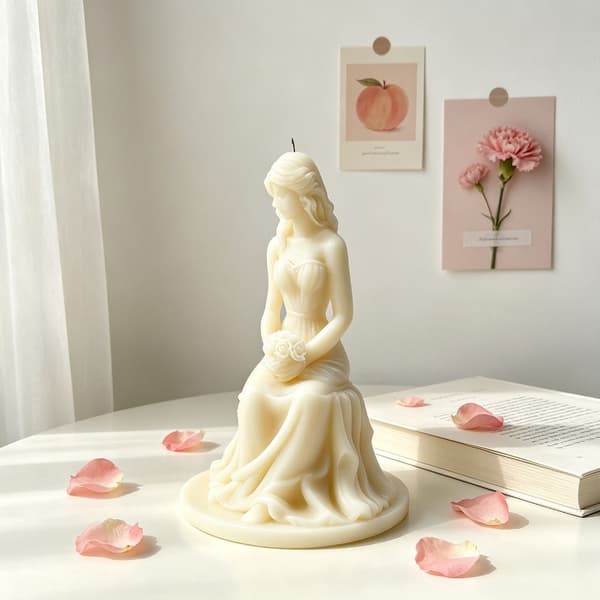 3D Brudefigur Silikone Lysforme til Resin Støbning Lys Sæbe Chokolade