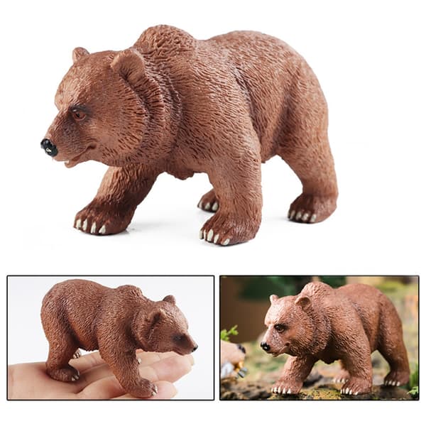 Statisk Solid Brun Bjørn Model Figur Boutique Samlerfigur Værelsesindretning
