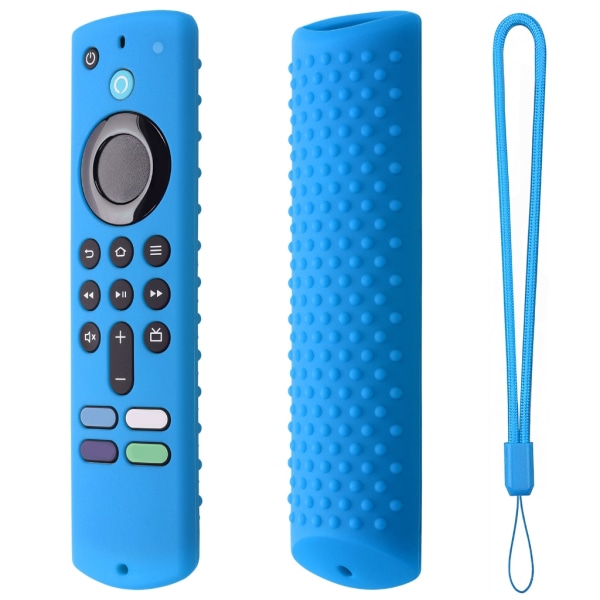 Silikonbeskyttelsesveske for Fire TVStick 4K 2023 TV-fjernkontrolldeksel