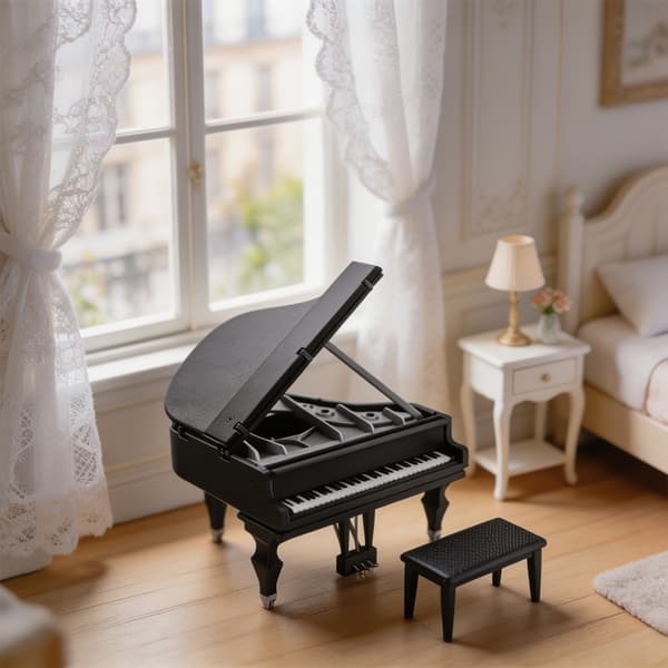 Kompakta dockhus studera piano litet instrument modell klassrumsmöbler