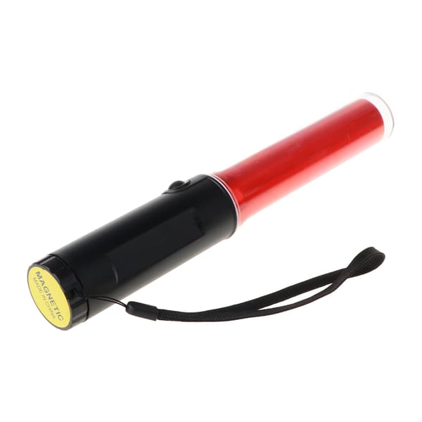 Kraftig LED Lommelygte Plastik Trafikstav Torch 4 Tilstande til Blizzard Flash