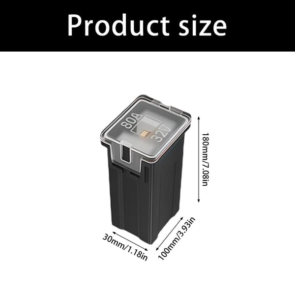 Høye Jcase-sikringer i boksform, sortiment 20A 30A 40A 50A 60A 80A