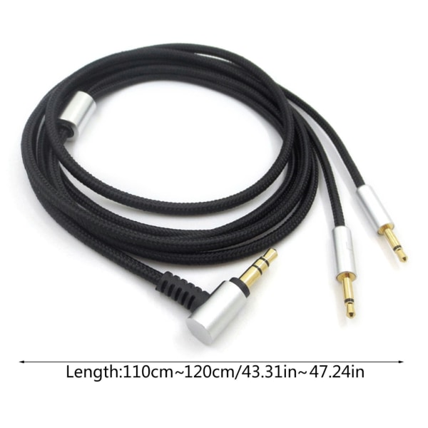 3,5 mm Ljudkabel för spelheadset 1,2 M lång för HD202 HD477 HD497 Headset Audios 1