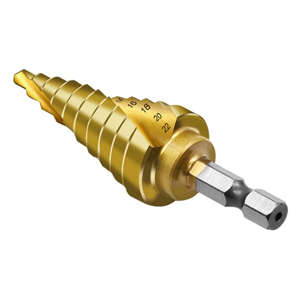 Compact Step Drill Bit Quick Change High Speed ​​Steel Cone Bor for Metal