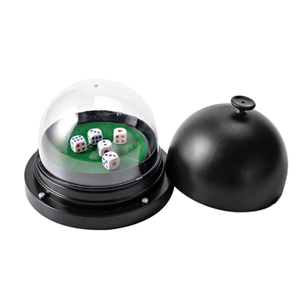 Elektrisk terningrulle Terninger Automatisk rullebeger med 5 terninger for KTV Pub Bar Large black
