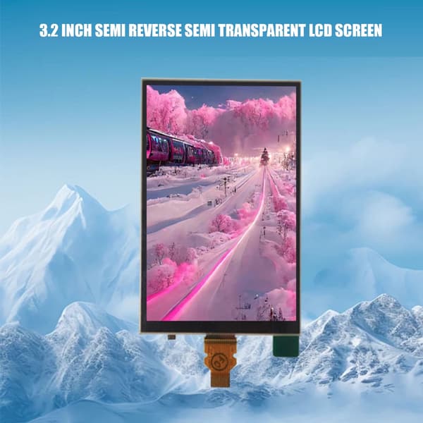3,2 tommer semi-reflekterende LCD-modul 14-benet SPI til indlejrede systemer