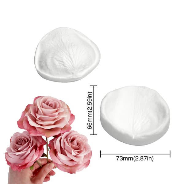 2 stk. Store Rose Blomst Silikoneforme DIY Mousse Kage Bageforme Nonstick