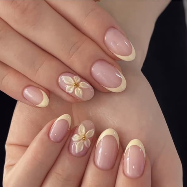 Fransk Tip Press On Manicure Sæt til Hurtig Dekorativ Styling