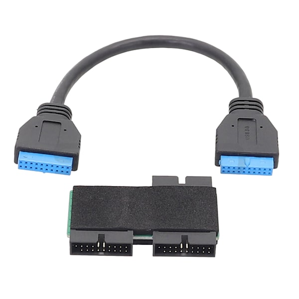USB 3.0 19pin en-till-två-hub med chip och modulär kabel Snabb dataöverföring