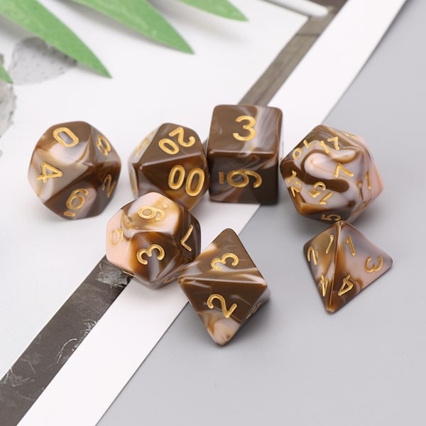 7 kpl / sarja Sided Dice D4 D6 D8 D10 D12 D20 RPG Poly -peliin