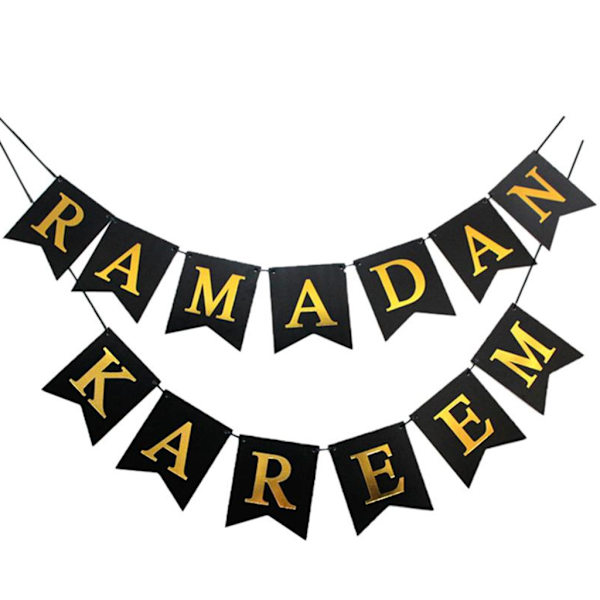 1 set Paperi Eid Mubarak ripustus banneriin Ramadan Juhlakoristelu Sirkku Garland Lippu Kodinsisustus