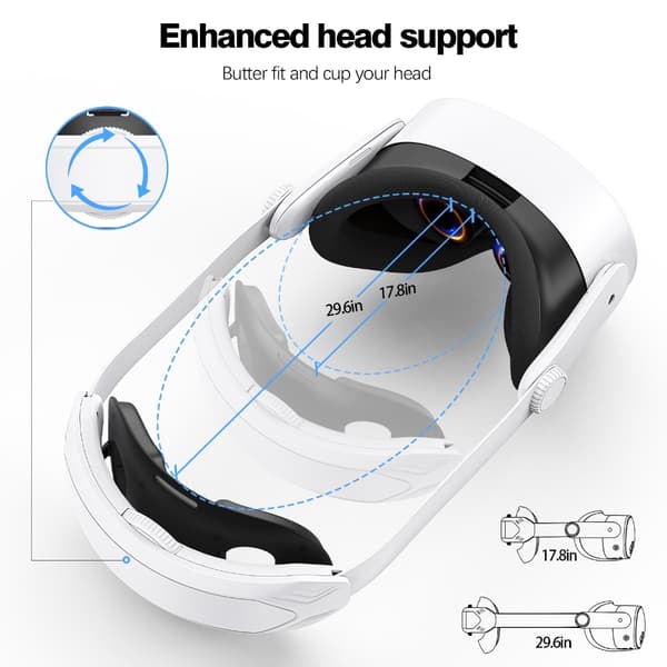 Justerbare hovedstropper til 2/3/3S VR-headset Stropper Tilbehør