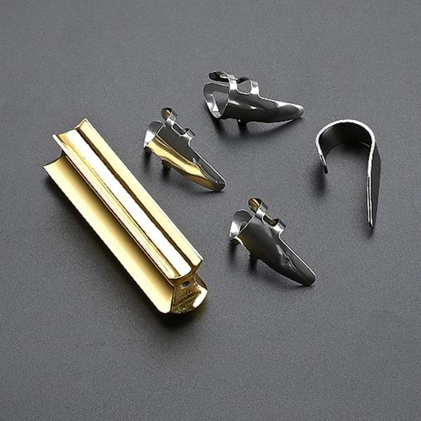 Metallgitarr Slide Elektrisk Gitarr Slide med 3 Finger Picks och 1 Tum Pick Silver