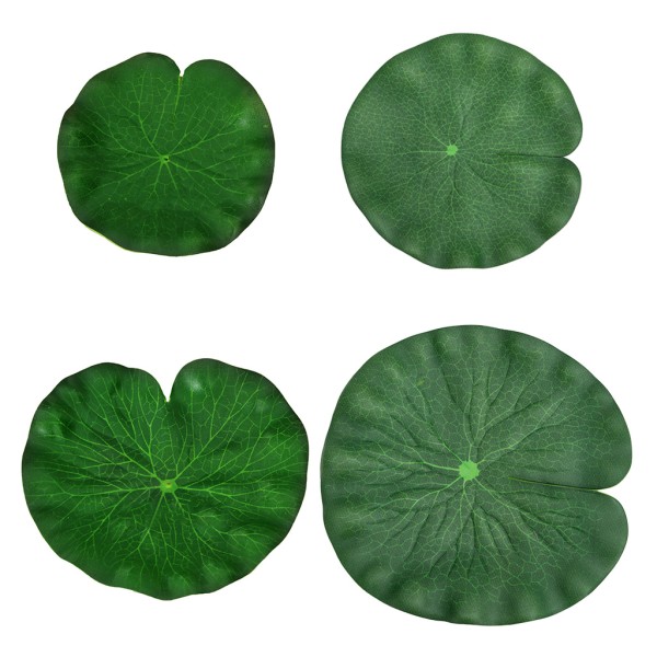 Konstgjorda lotusblad 4st flytande trädgårdsdekoration för damm i flera storlekar
