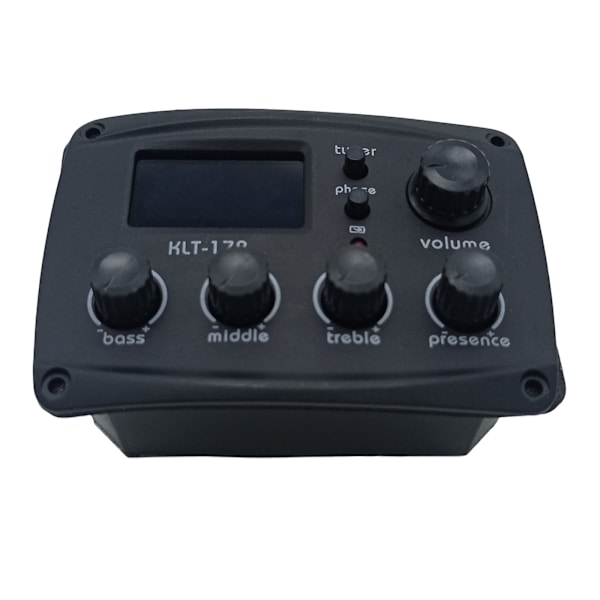 KLT17B 4-bånds akustisk gitar piezo pickup sett forforsterker LCD-tuner piezo pickup