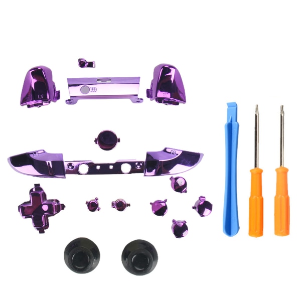 Knappbyte för X Box One S Dpad Trigger Grips Stick Parts Controller Purple