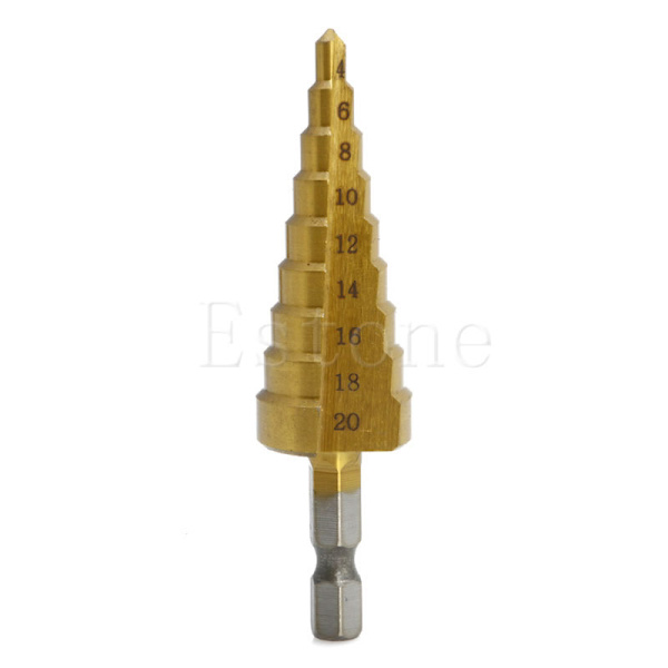 HSS Steel Step Cone för titanborr Hålskärverktyg 4-20mm