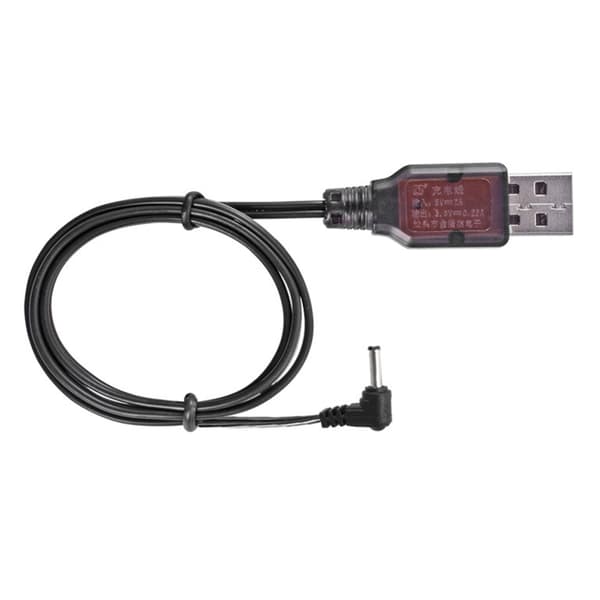 3,5 mm Bend Plug Litium Batterilader 3,6V USB Ladekabel for Billeke