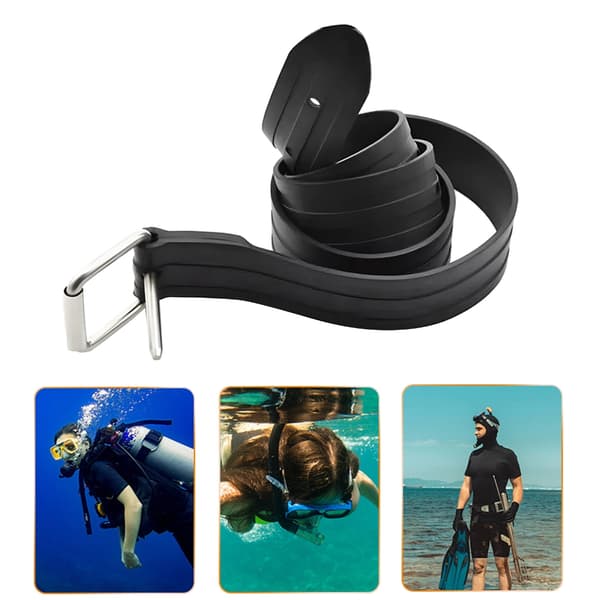 Gummibælte til dykning med spænde i rustfrit stål til snorkling 1.3m