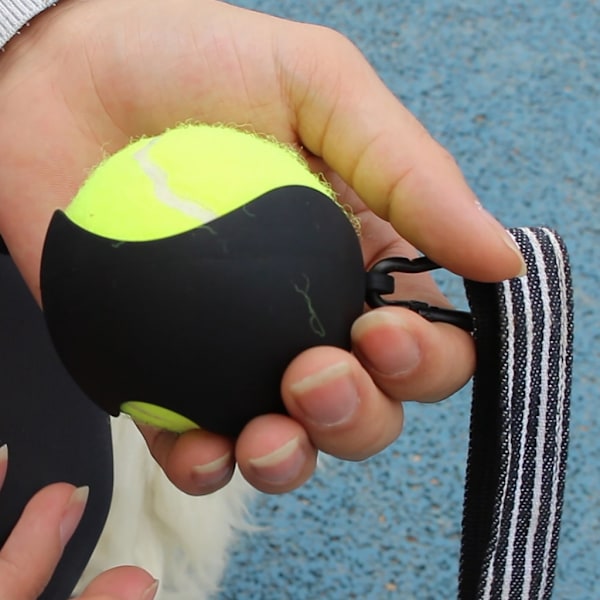 Standard Tennisbollhållare med Karabinhake för Träning Promenad Tennisspel Green