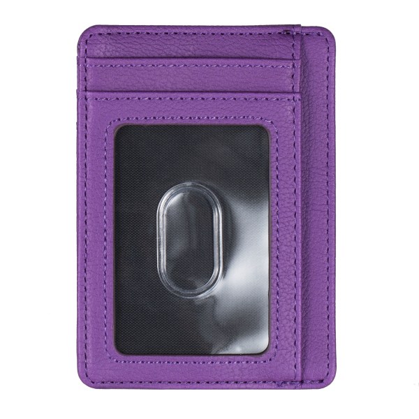 Slank frontlomme tegnebog Kreditkortholder RFID-blokering Holder op til 8 kort Hot pink