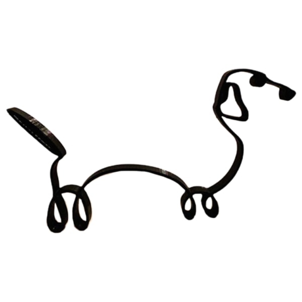 Hundskulptur i smidesjärn Minimalistisk konst Skrivbordsprydnad Metalldjur Staty Utsökt skrivbordsdekorationer för hemmakontor null - 3