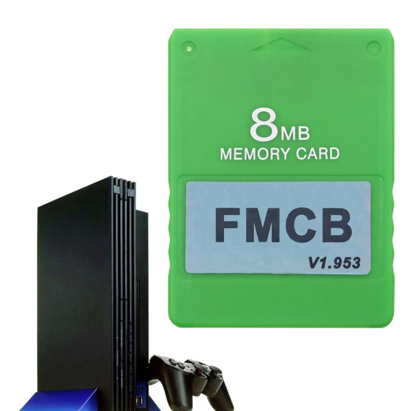 8MB 16MB 32MB 64MB Gratis McBoot FMCB-minneskort för PS2 FMCB-minneskort v1.953 Extended Card Save Game Data Stick Blue 16M
