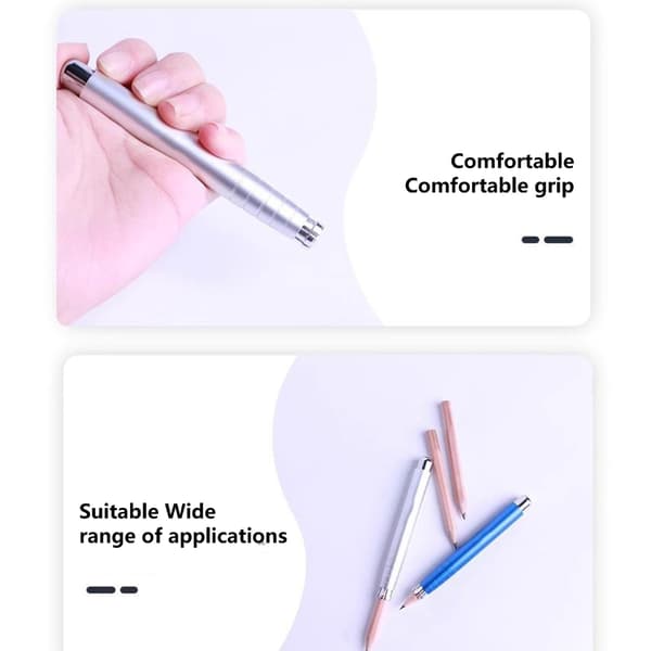 2 st infällbar pennförlängare i metall med ergonomiskt grepp