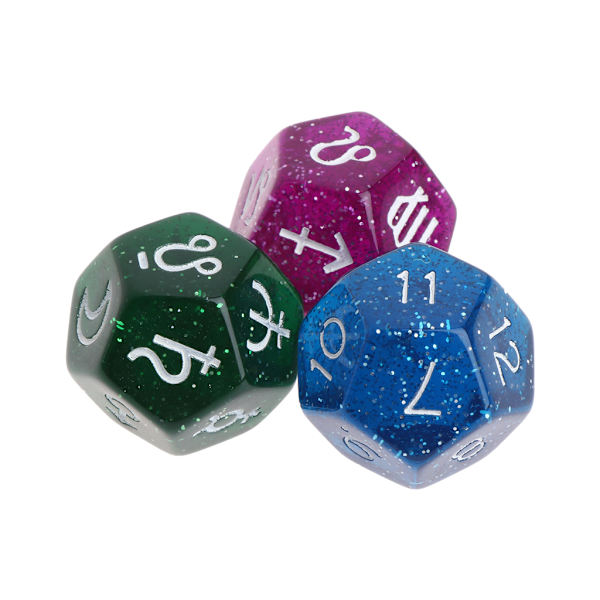 Astrologiset noppakuutiot 12-sivuiset monitahoiset noppakuutiot Astrologia Tarot-kortti Tähdistö C