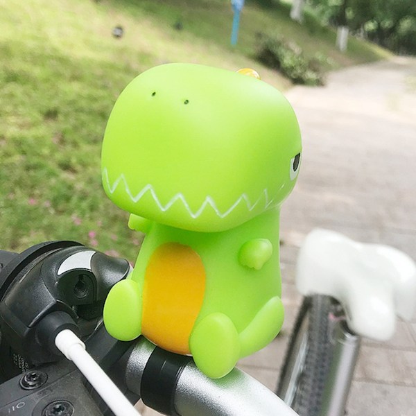 Söpö Skootteri Lasten Pyöränkello Puristettava Pyörän Torvi Pojille ja Tytöille Green dinosaur