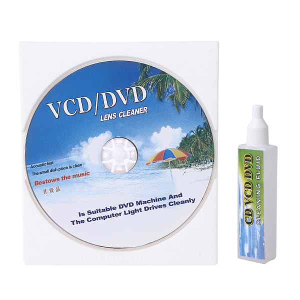 DVD-reparationsværktøjssæt Lens Clean Disc Kit Snavsfjernelse Rensevæske Væske
