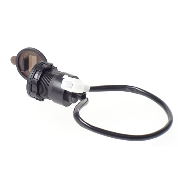 ABS 2-portars motorcykel USB-laddare med voltmeter för långfärdskörning
