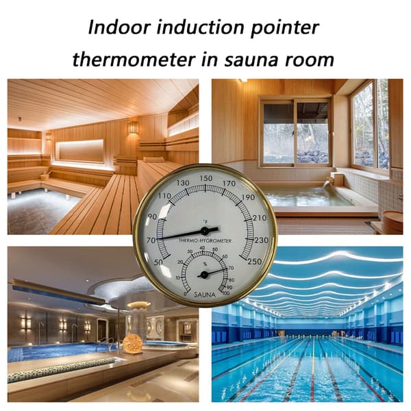 Målemåler til saunarum dampbadstermometre hygrometer nøjagtig