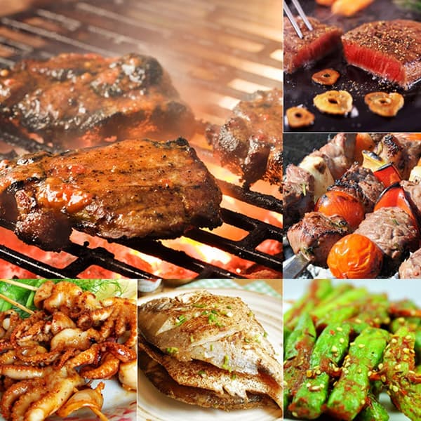 Kød Ribben Stativ Rustfrit Stål Grill Rist Udendørs BBQ Tilbehør