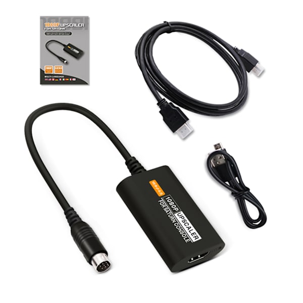 HDMI-yhteensopiva muunnin SEGA:lle Saturn SS 1080p Upscaler 4:3/16:9 -kuvasuhteen kytkin S-videotulon HDTV-sovitin