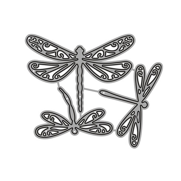 til Butterfly Dragonfly Blomst Metal Skæring Dies Stencil DIY Scrapbooking Album Papir Kort Skabelon Form Prægning Håndværksdekoration