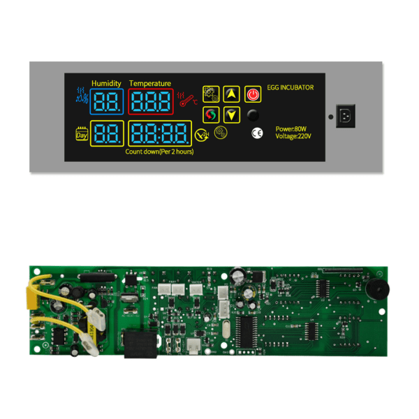 Temperaturfuktighetskontrolltermostat med sensorvifte 80W digitalt display UK