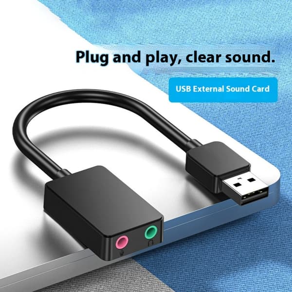 Computer USB Lyd Dobbelte 3,5 mm Stik til Gaming Headsets og Stemme