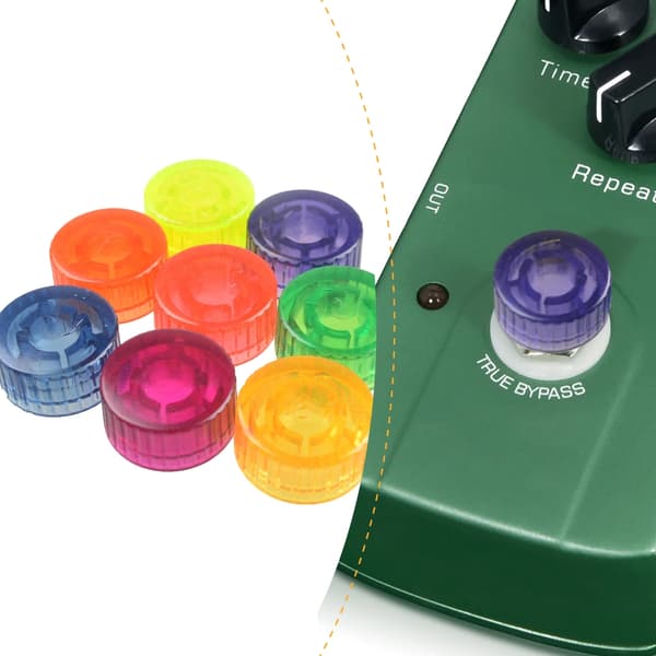 Färgglada Gitarr Effektpedal Fotpedalsknappar Gitarr Effekt Fot Nagelkapslar