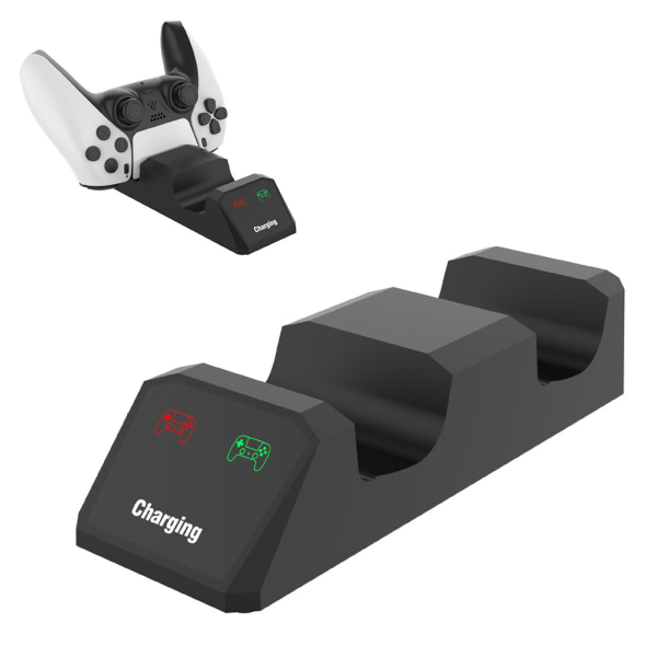 Uppgraderat trådlöst handtag Dual Seat-laddare Nytt laddningsställ kompatibelt för DualSense trådlös handkontroll Hållbar