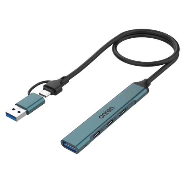 USB C Hub, 4 i 1 Multi Port Type C Adapter Höghastighetsdataöverföring USB A 5 Gbps hastighet, USB C 480 Mbps överföringshastighet