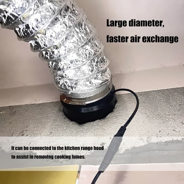 12V 12cm Udstødningsventilator Hjem Inline Rørkanalventilator Badeværelsesudsuger Ventilation