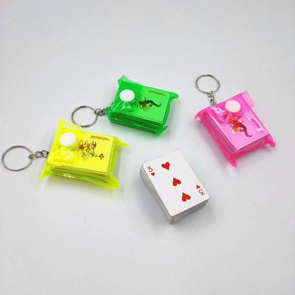 Liten brädspelsleksak för kreativ gåva Rolig minispelkort nyckelring Craft Gi