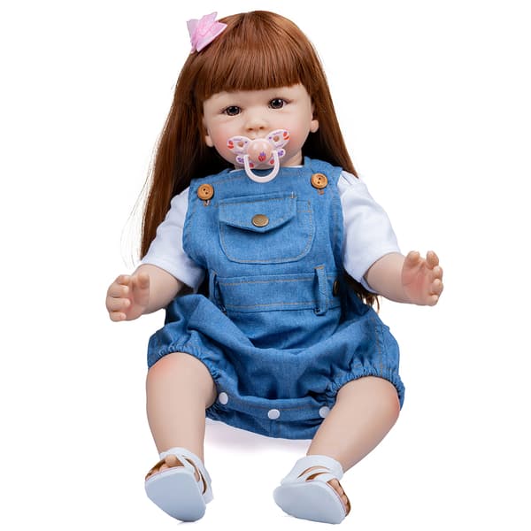 23 tums stimulerande sovande baby för docka stoppad kaukasisk för docka för spädbarn