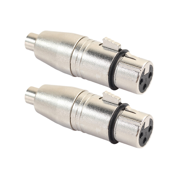 2 stk/parti XLR hun til RCA hun audio adapter stik til mikrofon højttaler