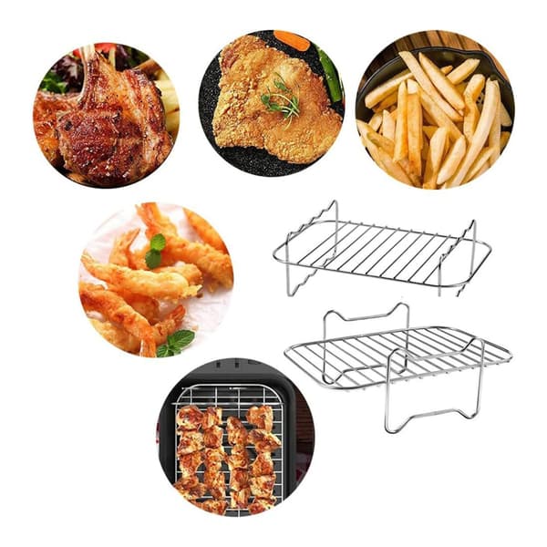 Silikone Airfryer Bakke Rektangulær Kurv Bage Indre Airfryer Tilbehør