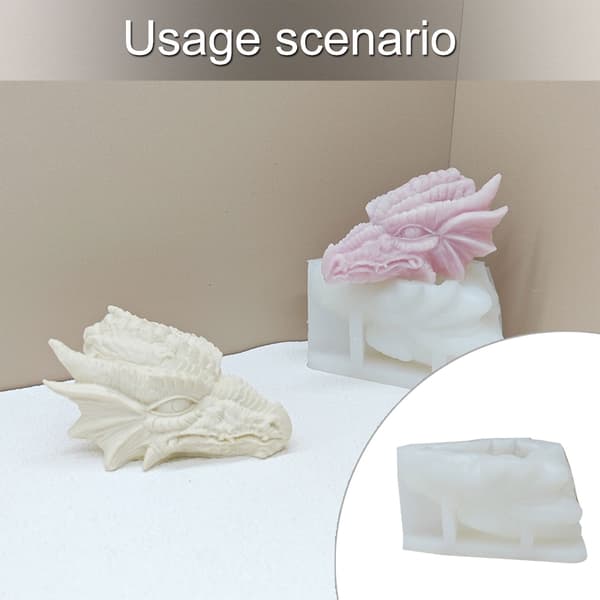 3D Drage Silikoneforme Duftlysforme Epoxy Resin Forme Gipsforme