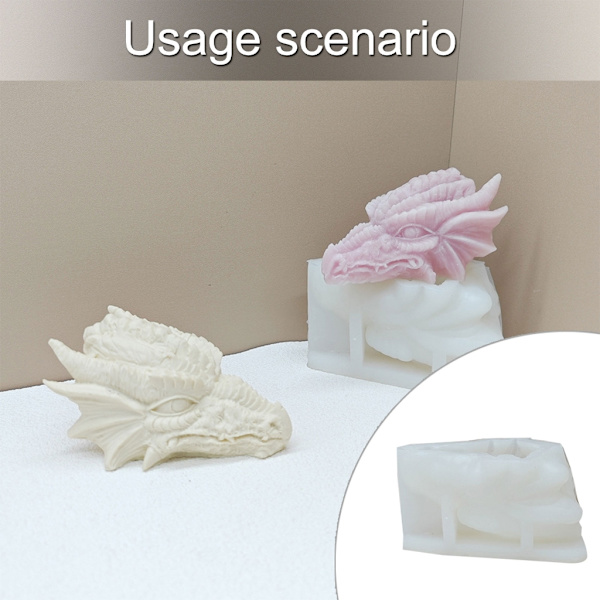 3D Drakon Silikonformar Doftljusformar Epoxihartsformar Gipsformar
